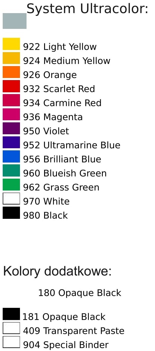 Kolory Farby Ultra StarM UVSM